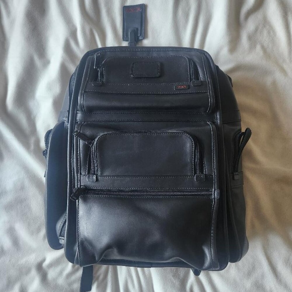 TUMI Leather Backpack T-Pass